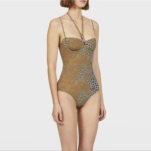 Ulla Johnson Ocelot Nalani Maillot Swimsuit NWT Size XL